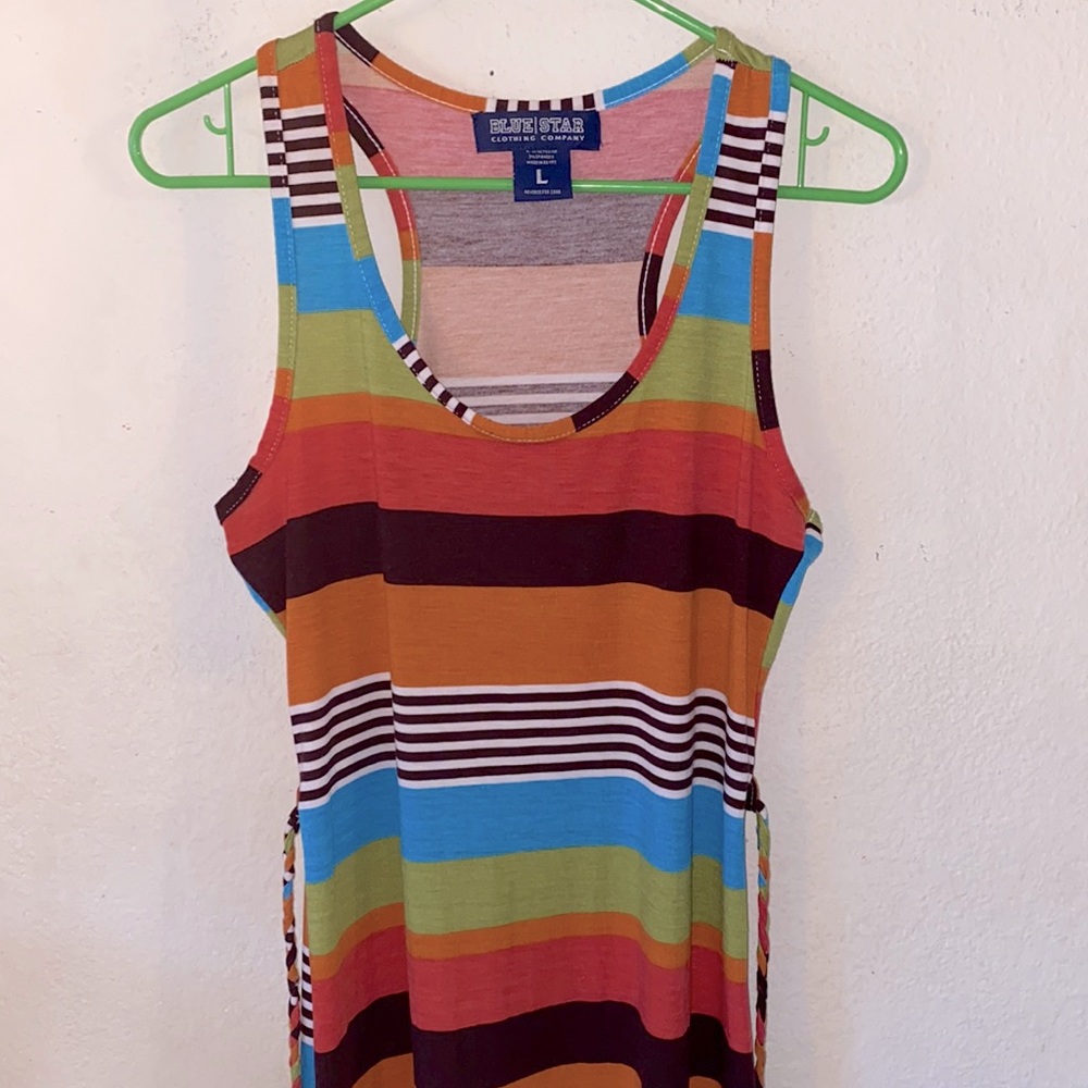 Blue star clothing striped maxi dress